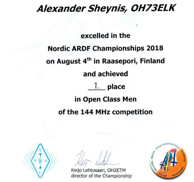 OH73ELK at Nordic Radio Orienteering Championship 